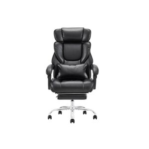 Colamy Pu Leather Reclining Office Chair with Footrest 300lbs - Black