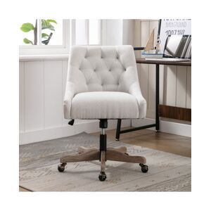 Simplie Fun Swivel Shell Chair for Living Room/Modern Leisure office Chair - Beige/khaki