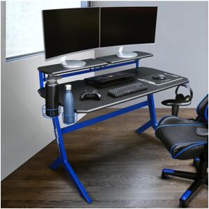 Simplie Fun Blue Stryker Gaming Desk, Blue - Blue