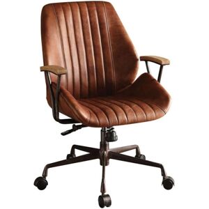 Simplie Fun Hamilton Office Chair In Cocoa Top Grain Leather - Brown