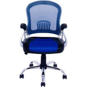 CorLiving Workspace Office Chair with Leatherette and Mesh - Blue