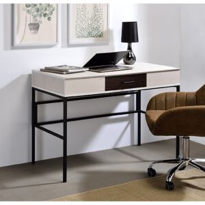 Acme Furniture Verster Writing Desk with Usb Charging Dock - Natural and Black Finish