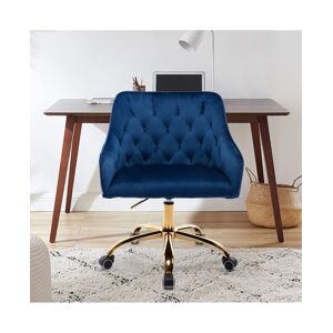 Simplie Fun Swivel Shell Chair for Living Room/Bedroom, Modern Leisure office Chair - Navy