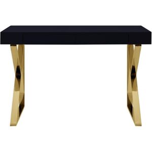 Inspired Home Biaochi Writing Desk - Black/gold