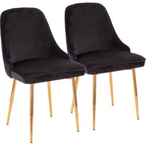 Lumisource Marcel Dining Chair Set of 2 - Black