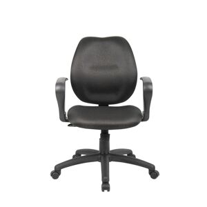 Boss Office Products Task Chair W/Loop Arms - Black