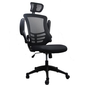 Rta Products Techni Mobili Modern High-Back Mesh Executive Office Chair - Black