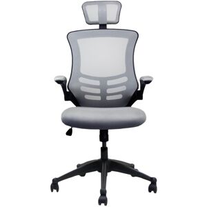 Rta Products Techni Mobili Modern High-Back Mesh Executive Office Chair - Grey