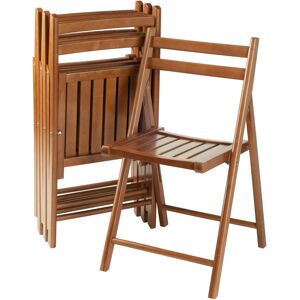 Winsome Robin 4-Piece Folding Chair Set - Beige