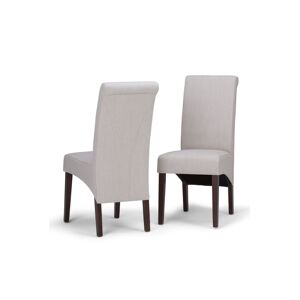 Simpli Home Avalon Deluxe Parson Dining Chair, Set of 2 - Gray