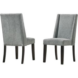 Carolina Classics Zoe Upholstered Dining Chair, Set of 2 - Gray