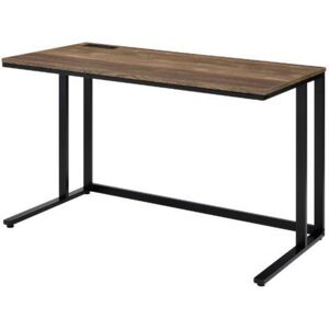 Simplie Fun Tyrese Built-in Usb Port Writing Desk, Walnut & Black Finish - Black