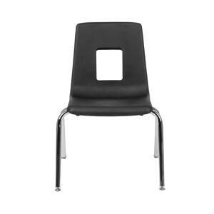 Emma+oliver 4-Pack Student Stack School Chair - 16-Inch - Black