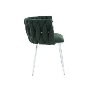 Simplie Fun Leisure Dining Chairs Accent Chair Velvet Accent Lounge Chair With Metal Feet Set of 2 - Green