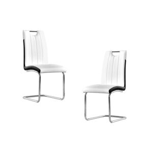 Best Master Furniture Bono Upholstered Modern Side Chairs, Set of 2 - White