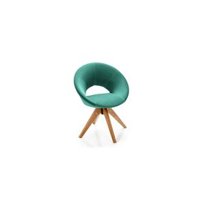 Slickblue Swivel Accent Chair with Oversized Upholstered Seat for Home Office - Green