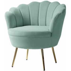 Hulala Home Modern Velvet Reclining Chair for Living Room Bedroom Powder Room - Sage