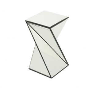 Noble House Amiel Geometrical Mirrored Side Table