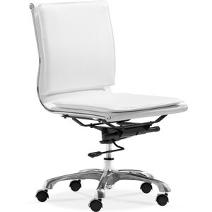 Zuo Lider Plus Armless Office Chair - White