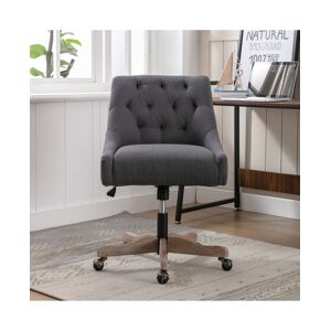Simplie Fun Swivel Shell Chair for Living Room/Modern Leisure office Chair - Grey