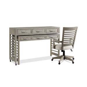 Furniture Fresh Perspectives 2 Piece Swivel Desk Set - Causal Taupe