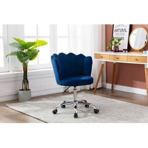 Simplie Fun Swivel Shell Chair for Living Room/Bedroom, Modern Leisure office Chair Blue - Navy