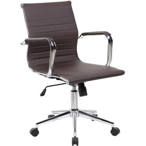 Simplie Fun Modern Medium Back Executive Office Chair, Chocolate - Brown