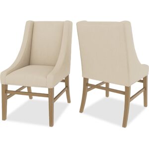 Furniture Eryk 2pc Host Chair Set - Ivory