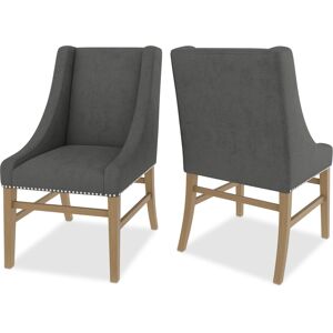 Furniture Eryk 2pc Host Chair Set - Slate