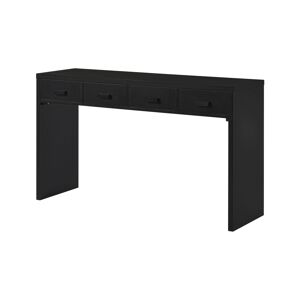 Simplie Fun Modern Minimalist Black Console Table with Drawers - Black