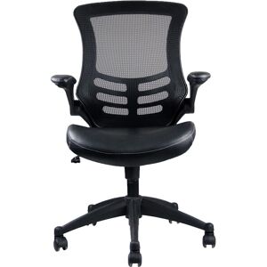 Rta Products Techni Mobili Stylish Mid-Back Mesh Office Chair - Black