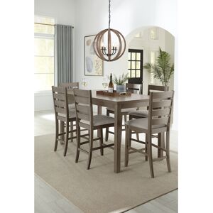 Macy's Max Meadows Laminate Counter Height Dining 7-Pc Set (Rectangular Table + 6 Chairs) - Light Brown