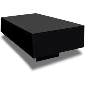 Vidaxl Coffee Table High Gloss Black - Black