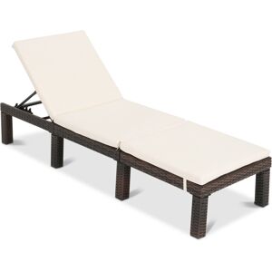 Noble House Mason Outdoor Chaise Lounge - Brown