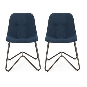 Noble House Norwood Dining Chair (Set of 2) - Dark Blue