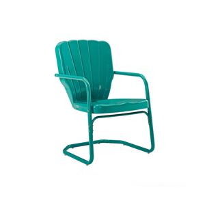 Crosley Ridgeland Metal Chair Set Of 2 - Turquoise