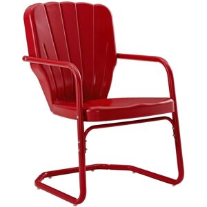 Crosley Ridgeland Metal Chair Set Of 2 - Red