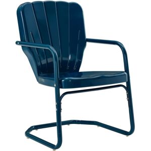 Crosley Ridgeland Metal Chair Set Of 2 - Navy