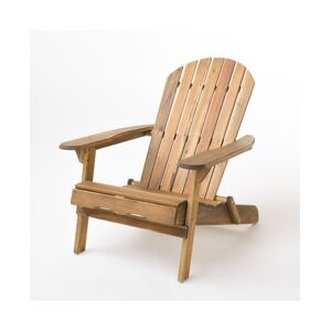 Noble House Hanlee Folding Adirondack Chair - Brown
