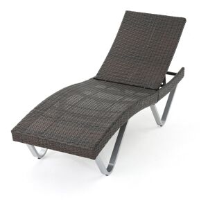 Noble House Graham Outdoor Chaise Lounge Chair - Brown