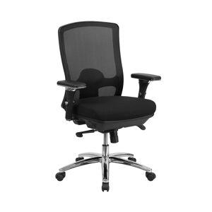 Emma+oliver 24/7 Intensive Use Big & Tall 350 Lb. Rated Mesh Multifunction Swivel Ergonomic Office Chair With Synchro-Tilt - Black