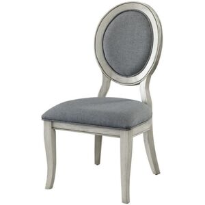 Simplie Fun Transitional Antique White & Gray Side Chairs, Set of 2 - Grey