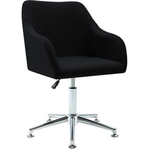 vidaXL Swivel Office Chair Fabric - Black