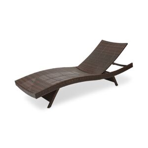 Noble House Aldin Chaise Lounge - Brown