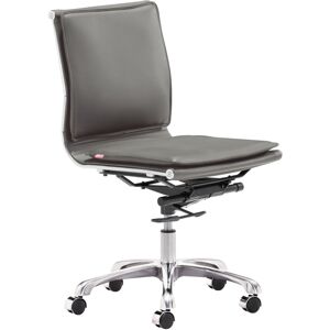 Zuo Lider Plus Armless Office Chair - Gray