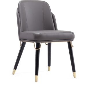 Manhattan Comfort Estelle Dining Chair - Pebble, Black