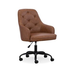 Home Furniture Outfitters Sawyer Cognac Tufted Task Chair - Cognac