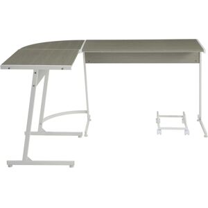 Simplie Fun Dazenus Computer Desk, Gray & White Finish Of - Grey