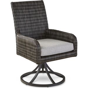 Tommy Bahama Cypress Point Outdoor Swivel Rocker Dining Chair - Charcoal Taupe