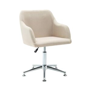 vidaXL Swivel Office Chair Fabric - White